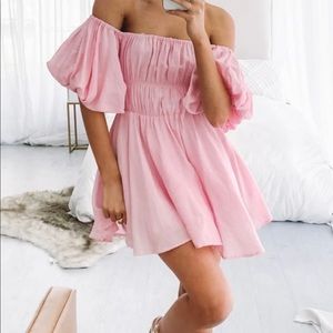 Beginning Boutique Paradise Puff Sleeve Dress